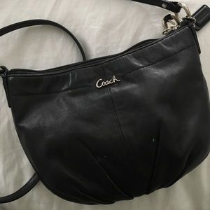 Coach black leather satchel